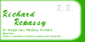 richard repassy business card
